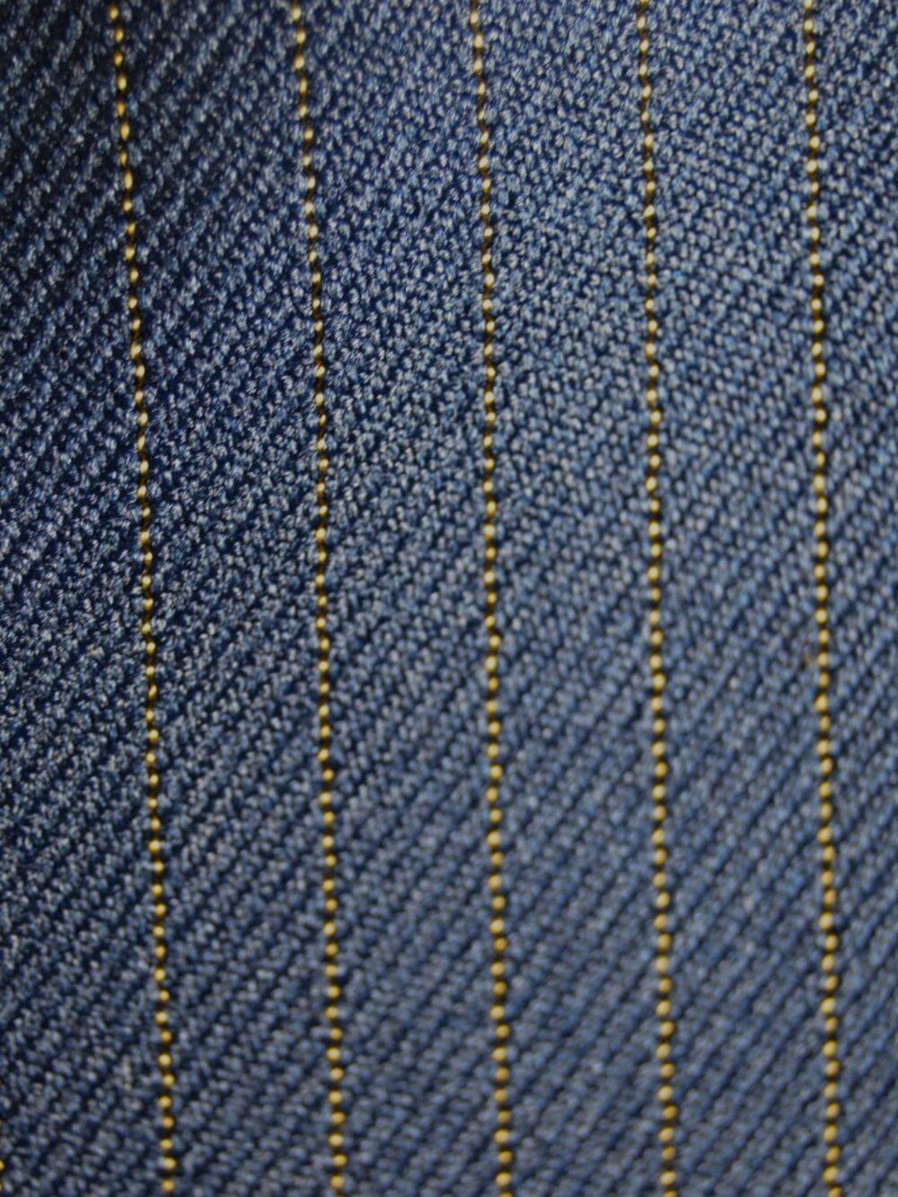 Vtg 70's 80's Sears Comfort Suit 3 piece Blue Gold Pinstripe 42 R 33 x 30 Slim - Picture 4 of 7